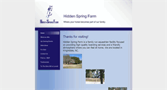 Desktop Screenshot of hiddenspringfarm1.com