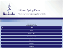 Tablet Screenshot of hiddenspringfarm1.com